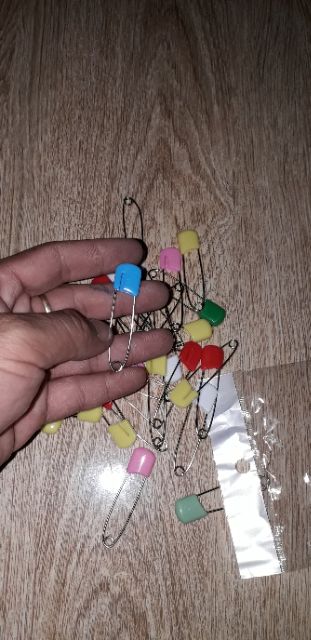 Sét 5 chiếc kim tây bằng thép không gỉ có đầu nhựa loại Đại dài 5,2 cm