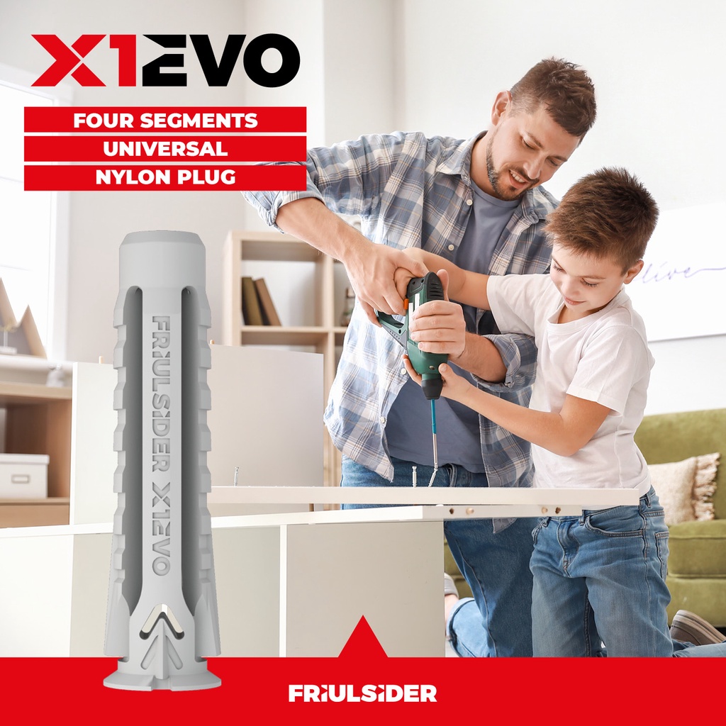 Tắc Kê Nở Nhựa Evo 8x40,10x50,10x70,14x70 chuyên dùng cho lắp đặt điều hòa, bình nóng lạnh, giá treo tivi