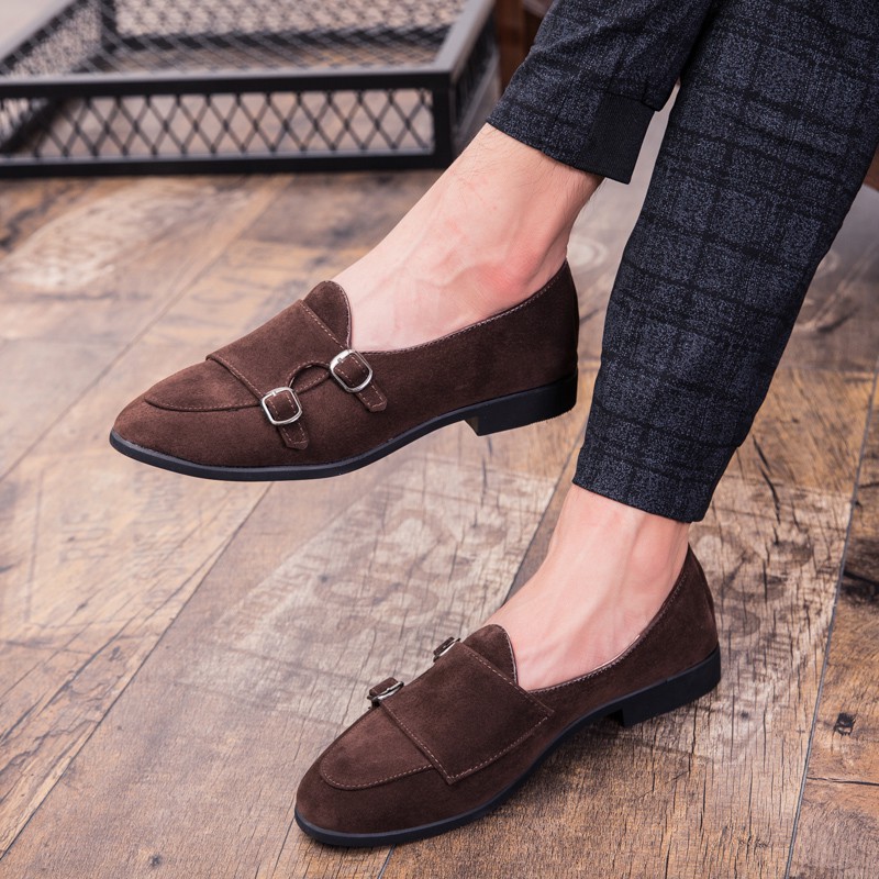 Kl2811 Suede Leather Shoes Trendy For Men