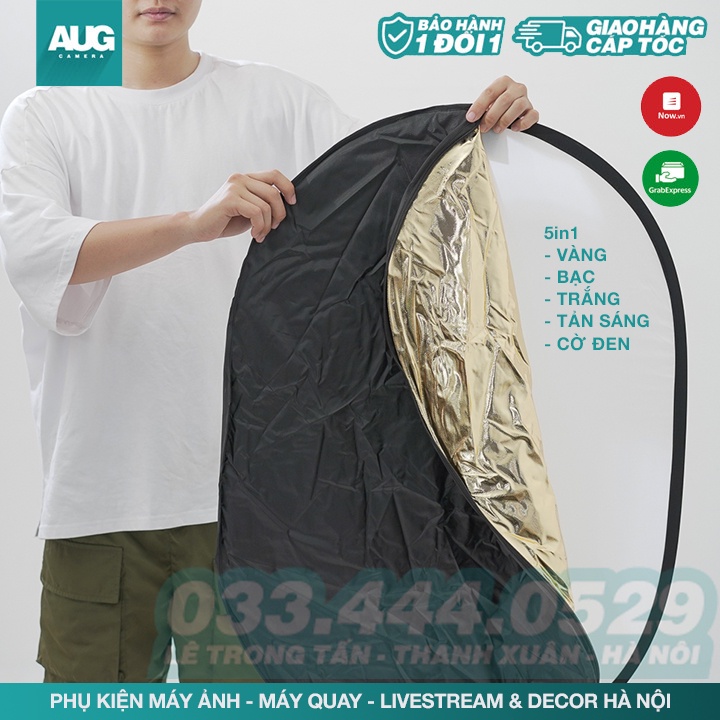 Tấm hắt sáng loại tốt, tản sáng 60cm/80cm/110cm - AUG Camera Hà Nội -  Reflector plate 5-in-1