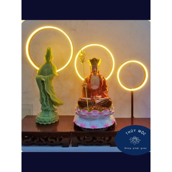 Hào Quang Đèn Led Đế Gỗ Trang Trí Tượng Phật