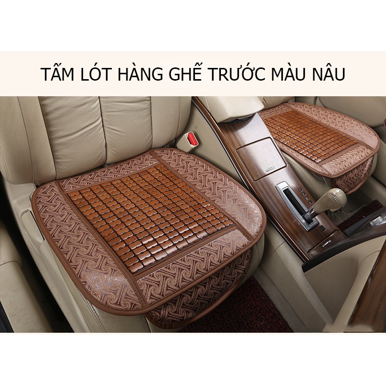 Lót ghế ô tô, xe hơi, bằng tre cao cấp thoáng mát chống nóng phù hợp với xe từ 4-5 chỗ