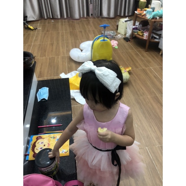 Mẫu băng đô Vintage nơ dài chất ren thêu mềm cho da bé - Kết hoa thêu- Turban, Bờm - Cho bé từ 0 tháng tuổi.