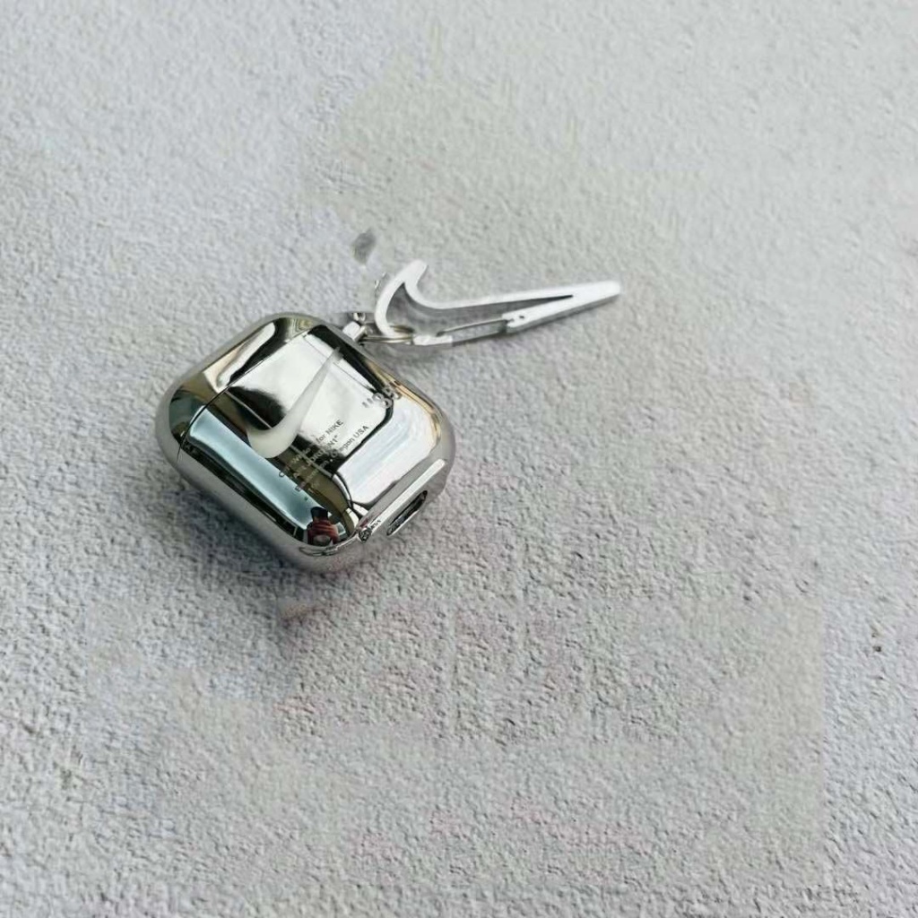 Vỏ Bảo Vệ Hộp Sạc Tai nghe không dây Airpods 1/2/Pro/3 Hình Nasa Mạ Bạc