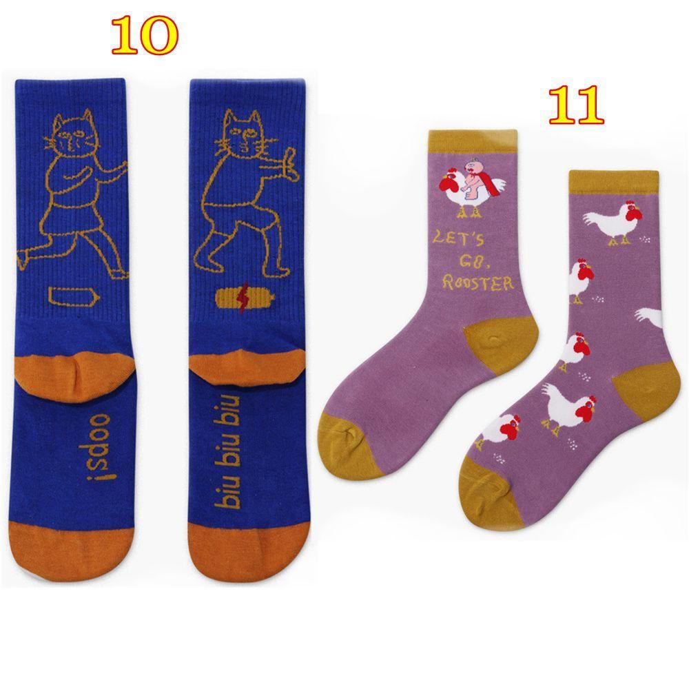 Vớ Cotton Unisex Họa Tiết Nghệ Thuật Vui Nhộn Cổ Điển