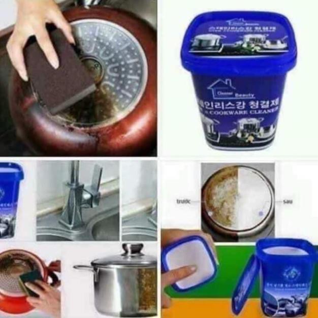 Bột Cọ Xoong Nồi Hàn Quốc, Vệ Sinh Nhà Bếp Đa Năng Sạch Sẽ - Trọng Lượng 500g 1 Hộp