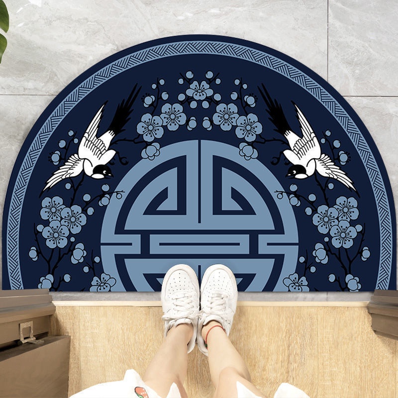 Thảm Chùi Chân Hình Bán Nguyệt Phong Cách Trung Hoa 60x120cm
