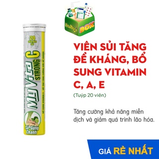 Viên Sủi Tăng Đề Kháng, Bổ sung Vitamin C, A, E (Tuýp 20 viên)