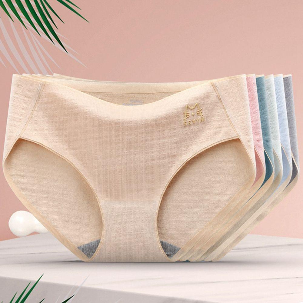 Quần Lót Cotton Mềm Mại In Họa Tiết Mèo Đáng Yêu Cho Nữ