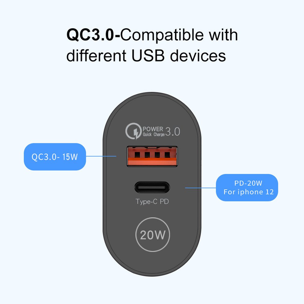 Củ Sạc Nhanh QC 3.0 20W Cổng USB PD