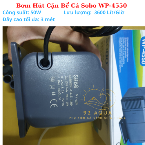 Bơm Hút Cặn Bể Cá Sobo WP-4550  - Bơm Nước Cao Cấp Cho Hồ Cá