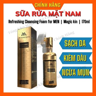 Sữa rửa mặt nam sạch da kiềm dầu Refreshing Cleansing Foam for MEN Magic Men - Magic Skin