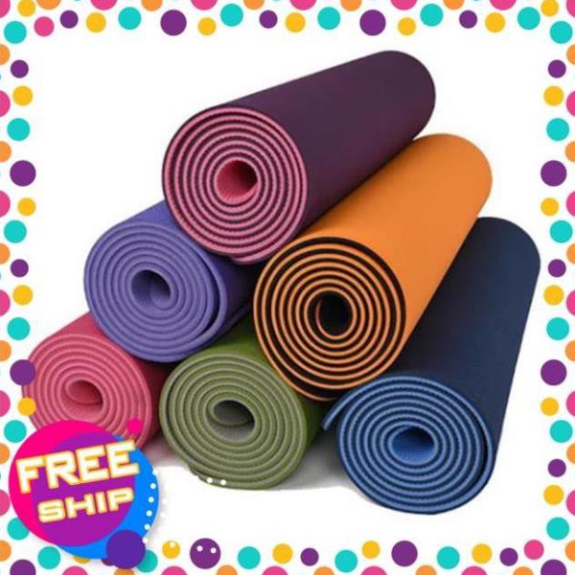 THẢM TẬP YOGA TPE 2 LỚP DÀY 6MM