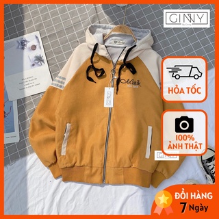 Áo Khoác Nhung Da Lộn Manik Nice️ HN01 | Áo Khoác Nữ Có Nón| 2 Lớp Mềm Mịn | Form Rộng | GinHouse Shop