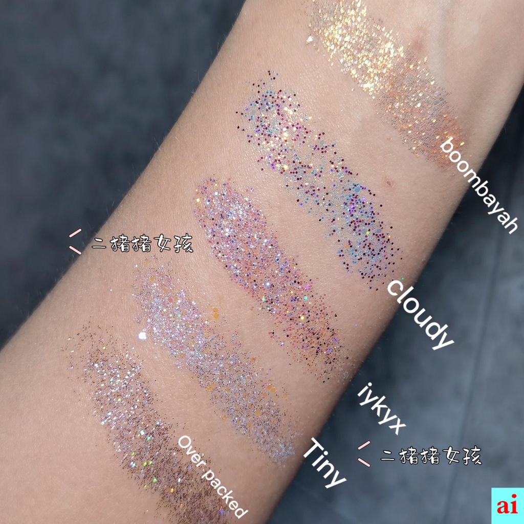 Hàng Có Sẵn Bảng Phấn Mắt Dạng Gel Kim Tuyến Siêu Lấp Lánh Kích Thước Lớn Các Loại Hạt Cườm Hình Ngôi Sao Sân Khấu