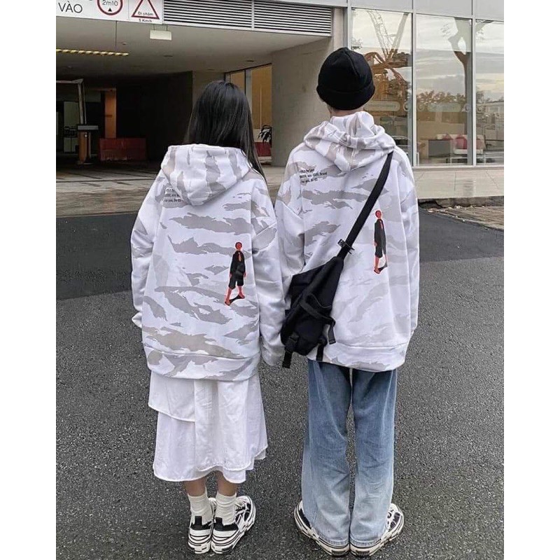 Áo nỉ mũ loang in người KA65