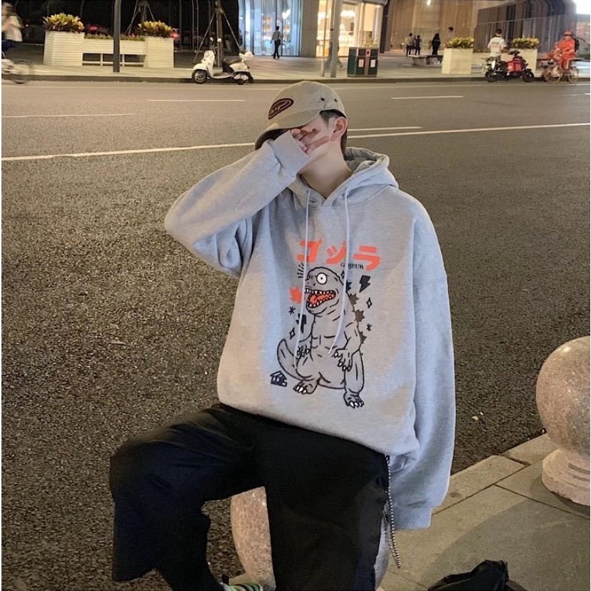 [Mã FAMALLT5 giảm 15% đơn 150K] Áo hoodie nỉ nam nữ in hình khủng long MĐ A812 nhiều màu | BigBuy360 - bigbuy360.vn