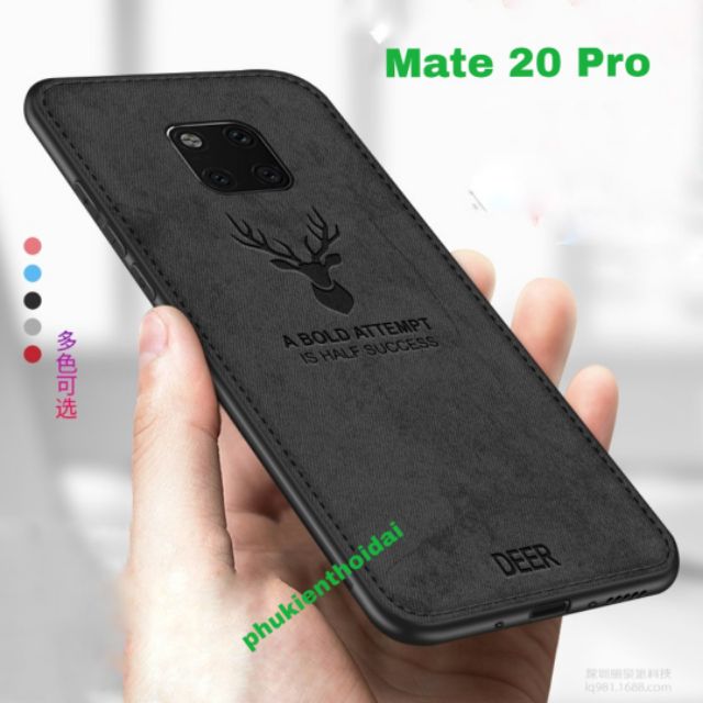Ốp lưng Huawei Mate 20 Pro chống sốc vải Deer hươu cao cấp