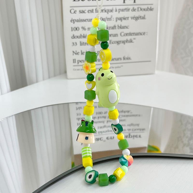 Mobile Dây Đeo Điện Thoại Xâu Hạt Hình Khủng Long Dễ Thương