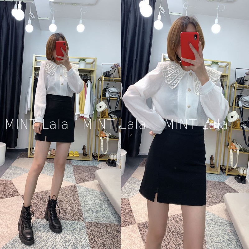 Chân Váy Xẻ Tà Trước Dáng Ngắn - Có Size Lớn | BigBuy360 - bigbuy360.vn