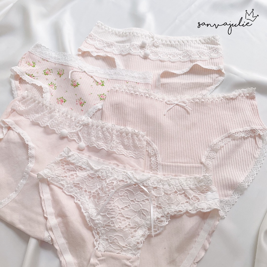 Set 5 quần lót nữ cotton kháng khuẩn hồng Pink