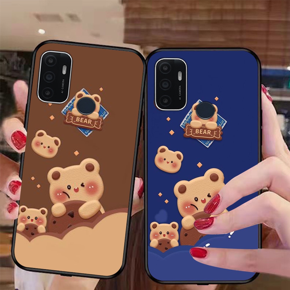 Ốp lưng điện thoại oppo a53 in hình gấu nâu vô cùng đáng yêu