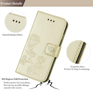 For iPhone 5 5se 6 6s 7 8 Plus 3D Embossed Flower Leather case