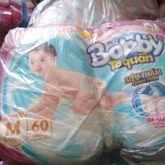 Bỉm - tã quần bobby size M - 60 miếng 6-10kg