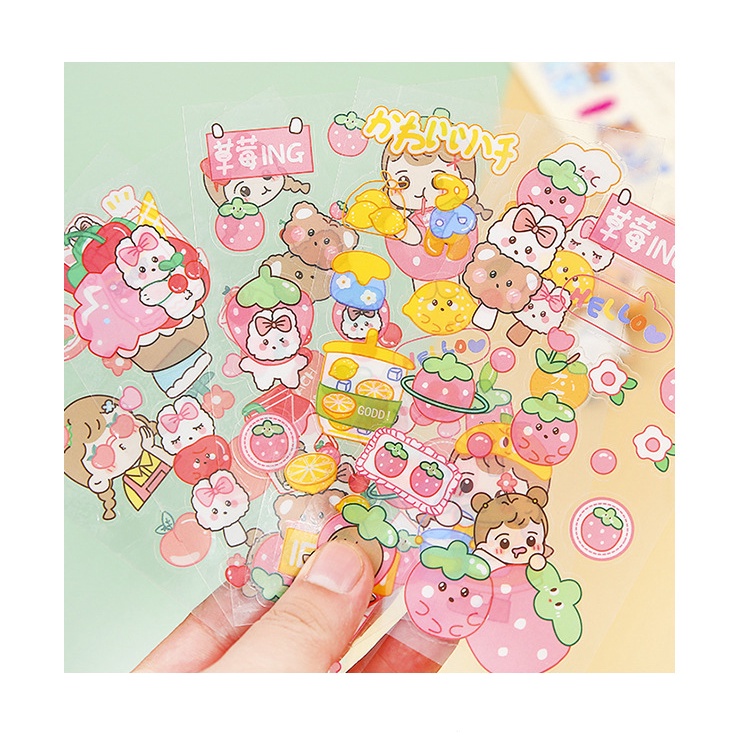Miếng dán trang trí hình cô gái dễ thương chống thấm nước