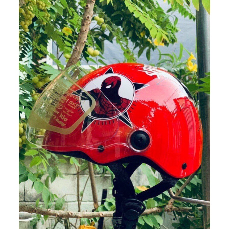 Mũ Bảo Hiểm Trẻ Em Asia Có Kính Cao Cấp - MT103KS Công Chúa - Elsa - SpiderMan