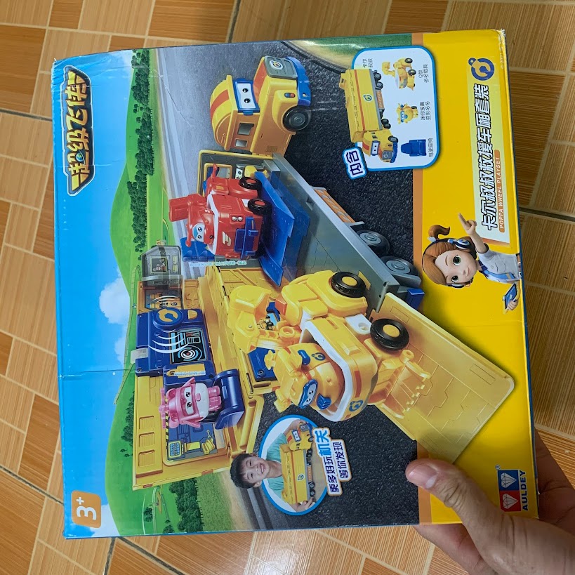 Super wings đồ chơi bộ xe tải trạm và robot biến hình kết hợp xe cứu hộ nhỏ Donnie thông minh đồ chơi trẻ em