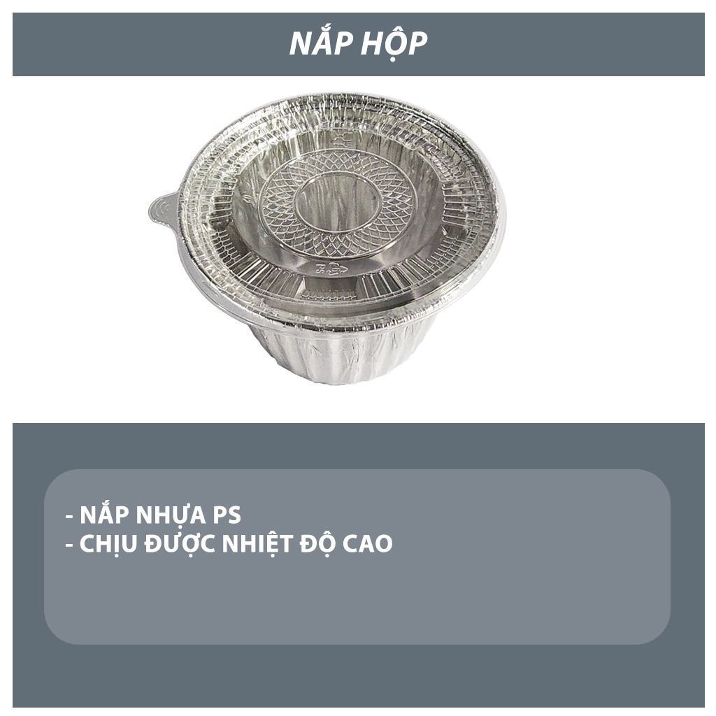 Set 10 khay nhôm Ftc chén nhôm tròn 400ml hàng đẹp giá ưu đãi MS120