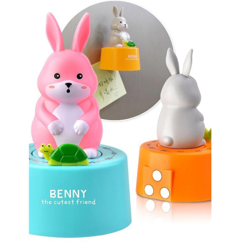 Đồng Hồ Hẹn Giờ Nấu Ăn Hình Thỏ Dễ Thương Bằng Nhựa Mate