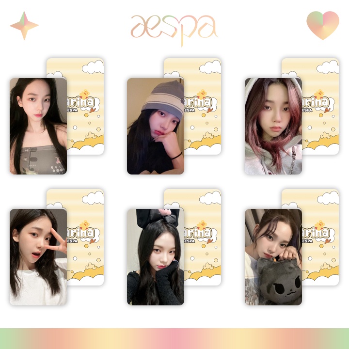 SET 6 CARD DESIGN 4 THÀNH VIÊN AESPA