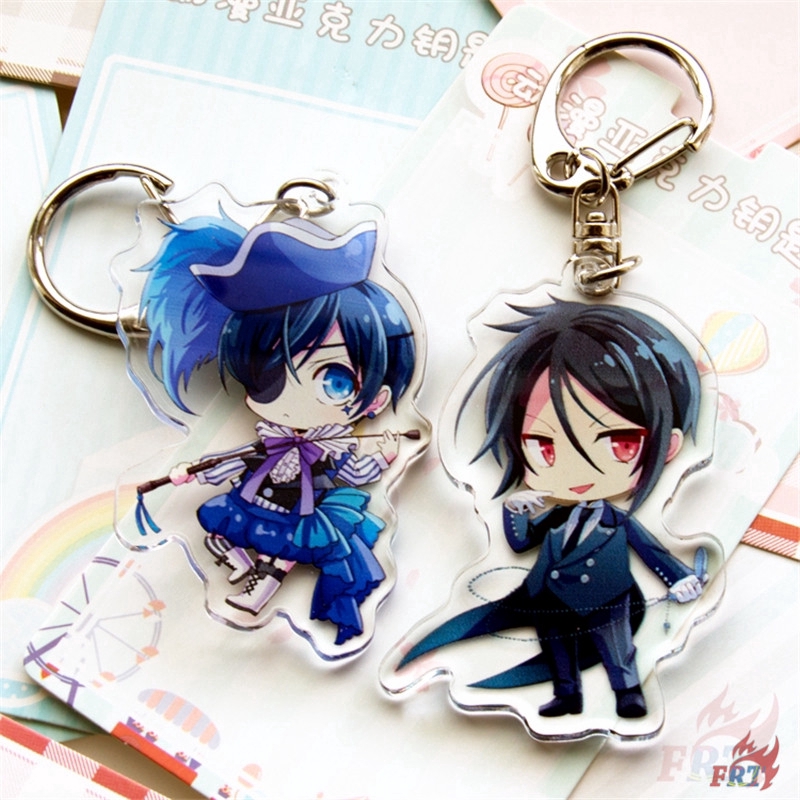 Móc chìa khóa có mặt trang trí hình nhân vật Kuroshitsuji trong phim Quản Gia Hắc Ám