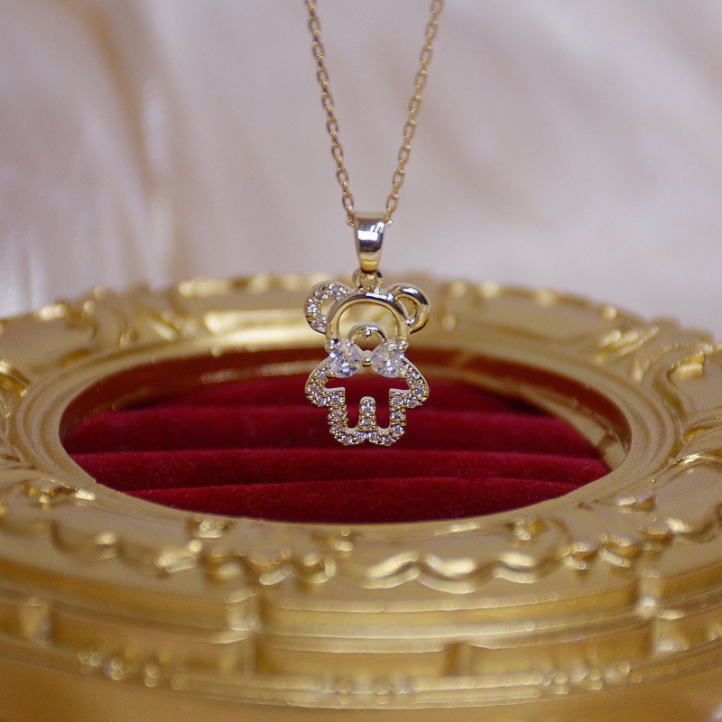 Dây Chuyền Mặt Hình Gấu Dễ Thương Dành Cho Nữ