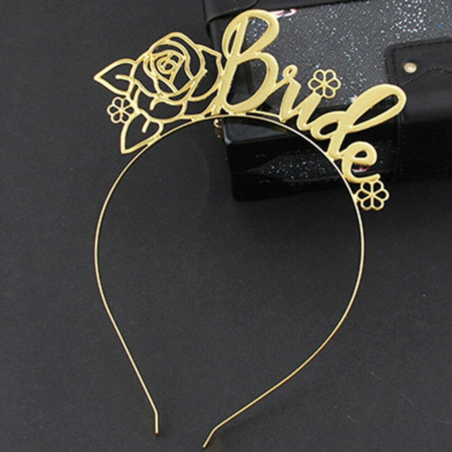 Cài tóc có họa tiết chữ Bride bằng kim loại thời trang Hàn Quốc bắt mắt