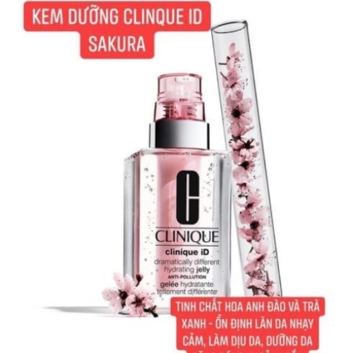 Kem dưỡng da CLINIQUE ID Dramatically Different Hydrating Jelly tinh chất nhân sâm gingsen, rau má cica, anh đào sakura