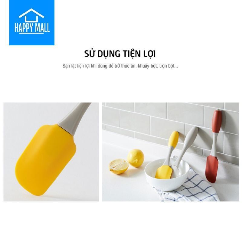 Dụng cụ lật đồ ăn trộn bột làm bánh bằng Silicone Lock&amp;Lock LOL125