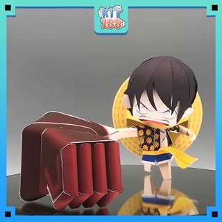 Mô hình giấy Anime Game Chibi Monkey D. Luffy (Gear 3) ver 7 - One Piece + kit hộp trang trí