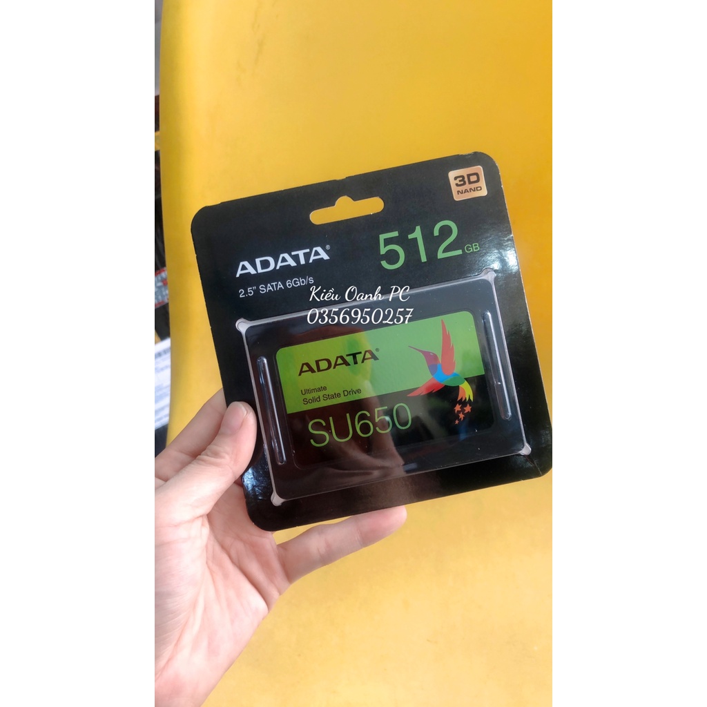 Ổ cứng ADATA SSD SU650 3D-NAND 2.5&quot; SATA III up to 520MB/s (120GB/240GB/256GB/480GB/512GB)