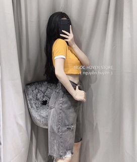 🌪Quần Jeans Ngố Xám Rách