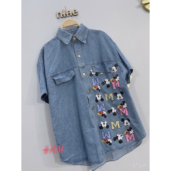 Áo sơ mi jean quang châu bigisze