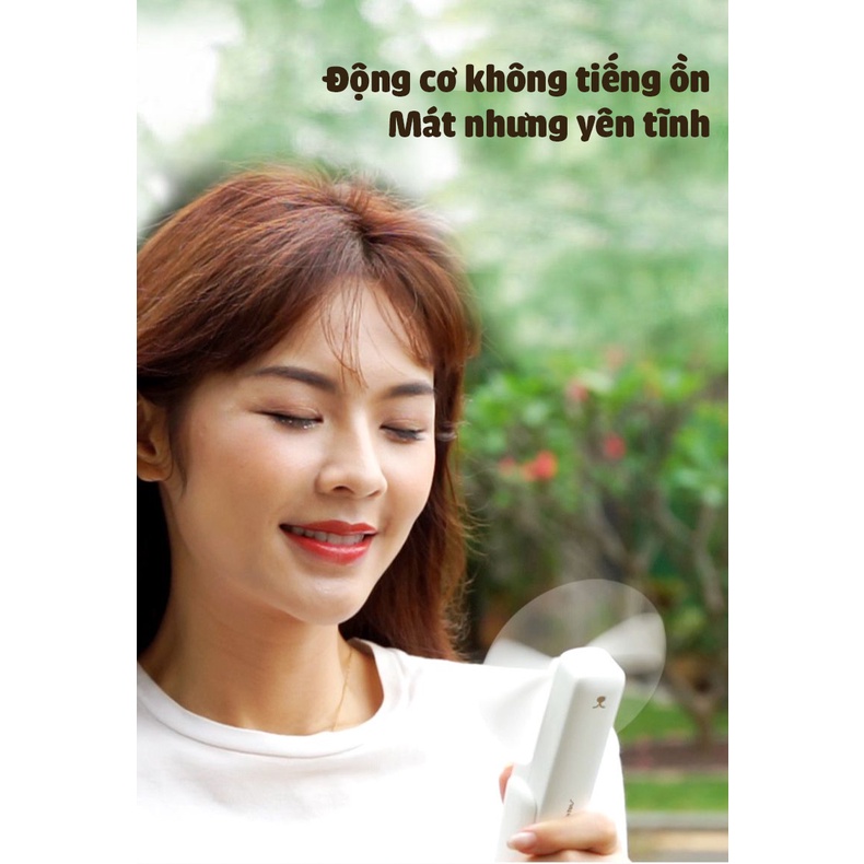 Quạt Mini Cầm Tay Kitten Fan pin 2000mAh | Kiêm Sạc Dự Phòng , Đèn LED