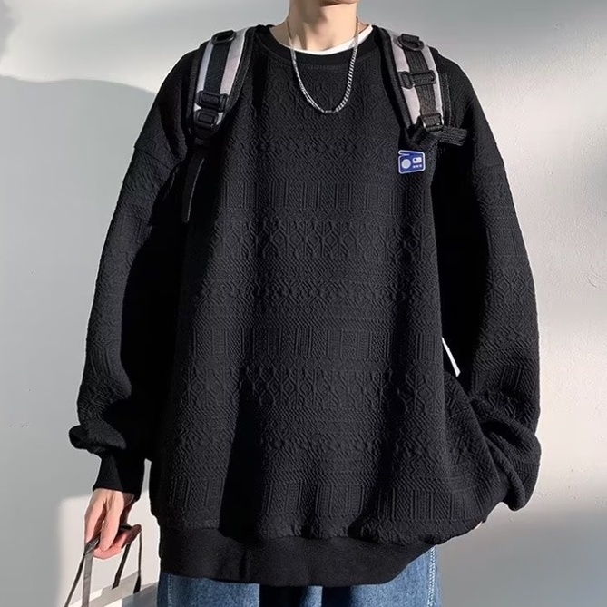 Áo sweater Cổ Tròn Dáng Rộng Phong Cách Thời Trang Hàn Quốc