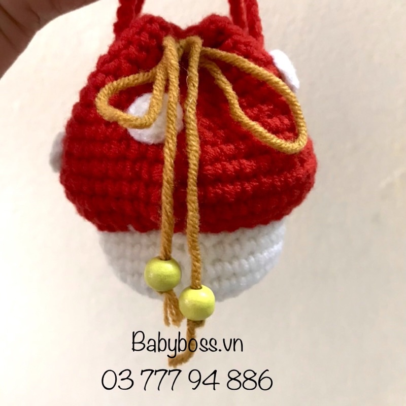 Túi đựng tỏi cho bé hình cây nấm - Túi đựng tỏi cho trẻ sơ sinh