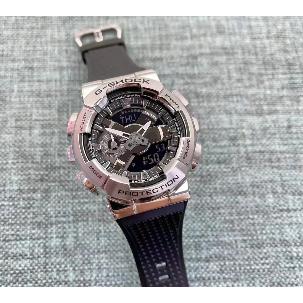 Đồng Hồ Đeo Tay Casio G-Shock GM110 Thiết Kế Dây Kim Loại Trong Suốt Màu Cầu Vồng Cá Tính Cho Nam