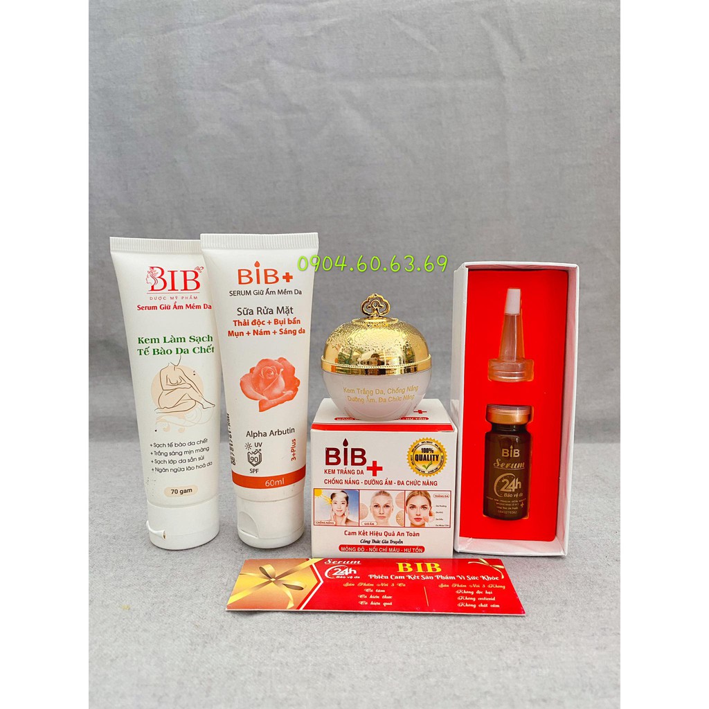 Bộ Kem Trắng Da Đa Chức Năng BIB có phiếu cào trúng thưởng