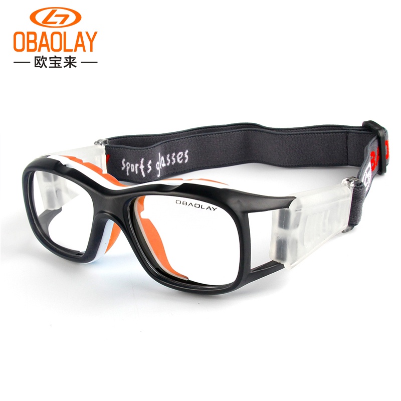 Gọng Kính Chịu Lực Chuyên Chơi Bóng Đá, Bóng Rổ, Bóng Chuyền - Chính Hãng Obaolay L007 Đen - From Kính To, Góc Nhìn Rộng