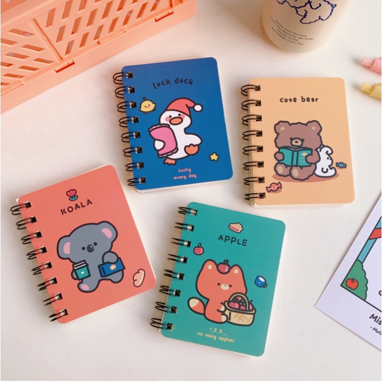 Sổ lò xo hình ĐỘNG VẬT dễ thương - Mini cầm tay xinh xắn - Đồ dùng học tập tiện ích, đa năng- Ghi chép nhanh, đẹp rẻ